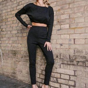 Black Skinny High-Waisted Pants